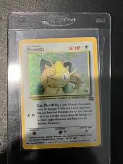 Pokemon TCG Meowth Black Star Promos Holo Card 10 NM + LP - Image 1