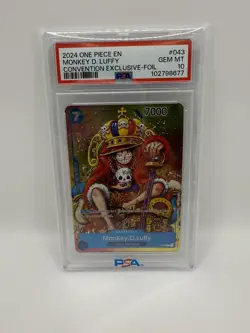Monkey.D.Luffy Convention Promo 2024 P-043 One Piece Promo Cards Foil PSA10 - Image 3