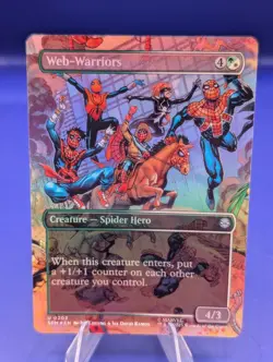 2025 MTG MARVEL'S SPIDER-MAN BORDERLESS WEB-WARRIORS 0203 FOIL (UNCOMMON) - Image 1