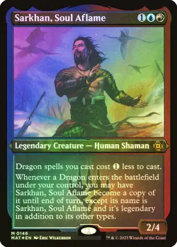 MTG FOIL Sarkhan, Soul Aflame Foil Etched - March of the Machine: The Aftermath - Image 1