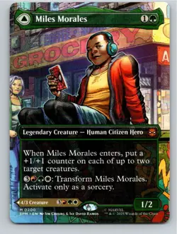 Magic the Gathering Miles Morales #200 Borderless Marvel's Spider-Man MTG - Image 1