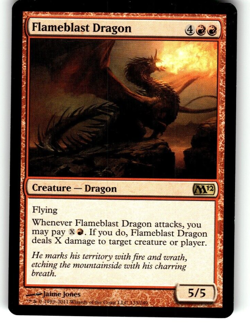 MTG Magic Flameblast Dragon M12 133/249 R - Image 1