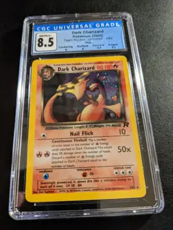 Dark Charizard 4/82 Team Rocket Pokemon Card 2000 CGC 8.5 With 2X 9 Subs NM - Image 1