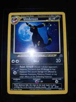 Pokemon Umbreon TCG Neo Discovery Unlimited Edition Holo Card 32/75 - Image 1