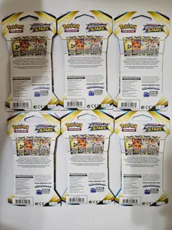 6x Pokemon TCG: Sword & Shield-Brilliant Stars Sleeved Booster Packs In Hand - Image 2