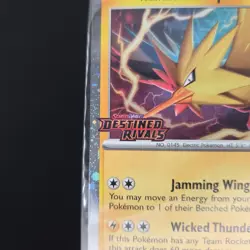 Pokemon TCG Card Team Rocket's Zapdos 070/182 Destined Rivals Stamped - Sealed - Image 3