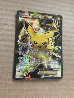 Pokemon Pikachu EX Black Star Promo Card XY124 Full-Art Holo 2016 - Image 2