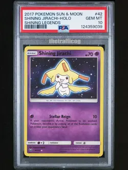 PSA 10 2017 Pokemon Shining Jirachi holo 42 Sun & Moon Holo Legends - Image 1