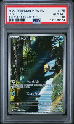 2023 POKEMON MEW EN-151 ILLUSTRATION RARE #175 PSYDUCK PSA 10 - Image 1