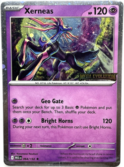 Xerneas - 064/132 Pokemon TCG Mega Evolution Stamped Best Buy Promo Card Sealed - Image 1