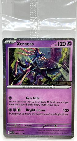 Xerneas - 064/132 Pokemon TCG Mega Evolution Stamped Best Buy Promo Card Sealed - Image 2