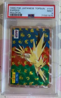 PSA9 1995 Pokemon Japanese Topsun Zapdos Holofoil - Image 1