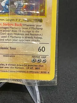 Pokemon Sealed 1st Edition Shadowless Base Set Machamp 8/102 Vintage Rare - Image 5
