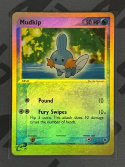 Pokemon TCG - Mudkip 60/109 Reverse Holo - Near Mint/LP - Ruby & Sapphire 2003 - Image 1