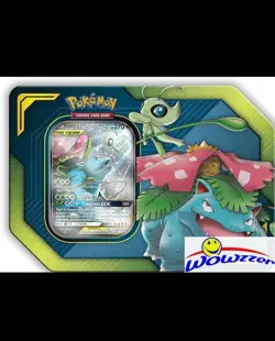Pokemon Celebi and Venusaur GX Tag Team Tin Factory Sealed 2019 - Image 1