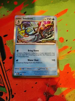 Pokemon Mega Evolution #002 Inteleon STAFF Prerelease Promo - Image 1