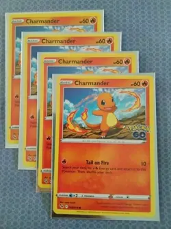 Pokemon TCG Charmander Pokemon GO 008/078 Regular Common - NM / Ready for PSA!!! - Image 1