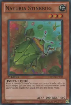 Naturia Stinkbug - HA04-EN048 - Super Rare - Unlimited Edition - Moderately Play - Image 1