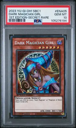 2023 YU-GI-OH! SBC1-SPEED DUEL STREETS OF BATTLE CITY DARK MAGICIAN GIRL PSA 10 - Image 1