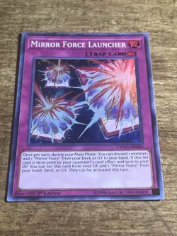 1X NM Mirror Force Launcher - CYHO-EN069 - Super Rare 1st Edition - yugioh - Image 1
