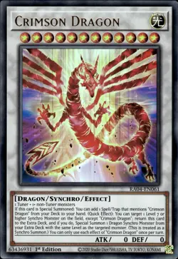 Crimson Dragon - Ultra Rare 1st Edition RA04-EN061 - NM - YuGiOh - Image 1
