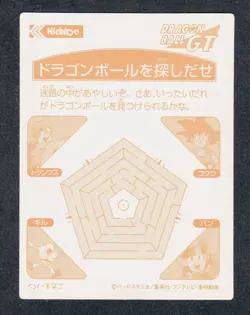 Dragon Ball GT Carddass Seal A NICHIRYO Dragon Ball Card Game Used - Image 2