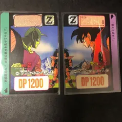 Dragon Ball Carddass Overseas Z Panoramic Card Set of 2 Used Collectible - Image 1