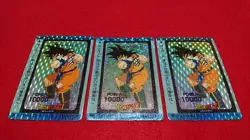 Rare Out of Print Dragon Ball Z Carddass Amada PP379 Training Goku Card Three Pi - Image 1