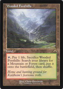 MTG Wooded Foothills (Retro Frame) (441) | NM | Modern Horizons 3 {MH3} - Image 2