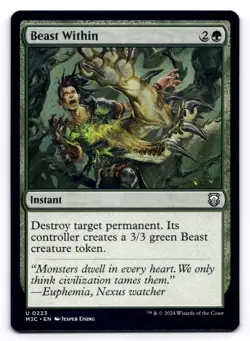 Beast Within NM Commander: Modern Horizons 3 0223 MTG Regular - Image 1