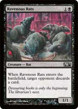 Ravenous Rats - Magic 2013 (M13) #106/249 MTG Magic The Gathering - Image 1