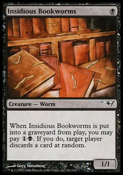 Insidious Bookworms - Coldsnap Theme Deck Reprints #51a/144 MTG Magic The Gather - Image 1