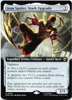 Iron Spider, Stark Upgrade (Extended Art) - FOIL - [Marvel's Spider-Man] MTG - Image 3