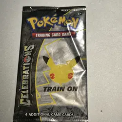 Pokemon 25th Anniversary Celebrations Booster Pack 4 Cards Packs (b) - Image 1