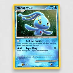 Manaphy 4/12 DP Trainer Kit: Manaphy & Lucario Common Pokemon TCG LP - Image 1
