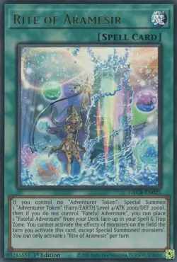 Yugioh! MP Rite of Aramesir - GRCR-EN025 - Ultra Rare - 1st Edition Moderately P - Image 1