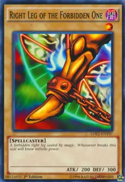 Yugioh! MP Right Leg of the Forbidden One - LDK2-ENY07 - Common - 1st Edition Mo - Image 1