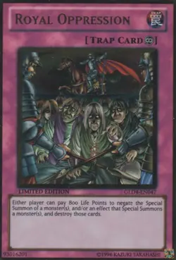 Yugioh! MP Royal Oppression - GLD4-EN047 - Gold Rare - Limited Edition Moderatel - Image 1