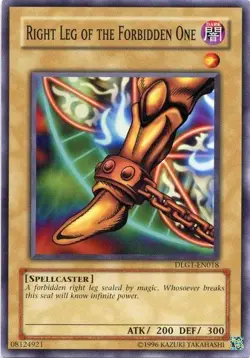 Yugioh! MP Right Leg of the Forbidden One - DLG1-EN018 - Common - Unlimited Edit - Image 1