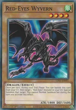 Yugioh! MP Red-Eyes Wyvern - LDS1-EN005 - Common - 1st Edition Moderately Played - Image 1