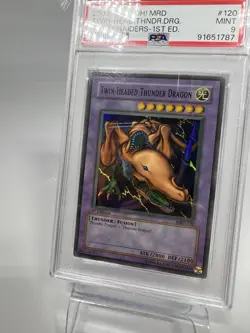 YUGIOH PSA 9 2002 Twin-Headed Thunder Dragon MRD-120 Super Rare 1st Edition - Image 2