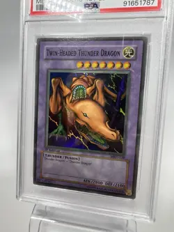 YUGIOH PSA 9 2002 Twin-Headed Thunder Dragon MRD-120 Super Rare 1st Edition - Image 3