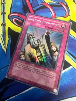 Solemn Judgment - DB2-EN073 - Super Rare - NM/LP - Yugioh - Image 1