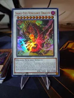 Yugioh! 1x Snake-Eyes Vengeance Dragon ALIN-EN040 Ultra Rare 1st Ed NM - Image 1