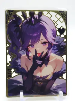 Genki Parade - Anime Waifu Gold Metal Trading Card - Lux - NUMBERED 048/100 - Image 1