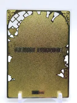 Genki Parade - Anime Waifu Gold Metal Trading Card - Lux - NUMBERED 048/100 - Image 2