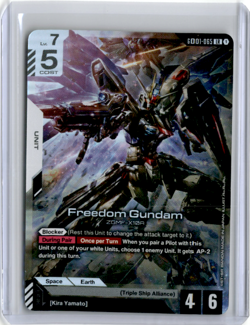 Freedom Gundam LR GD01-065 - Gundam Card Game - Newtype Rising - (ENG) - (NM) - Image 1