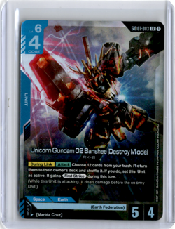 Unicorn Gundam 02 (Destroy Mode) LR GD01-003 Gundam Card Game - Image 1