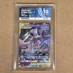 Mewtwo & Mew GX 052/173 Sm12a: Tag Team GX All Stars Card Ace 10 GEM MINT - Image 1