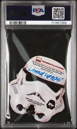 2009 TOPPS STAR WARS GALAXY SER 4 DIE-CUT SKETCH CARDS L'AMOUR SUPREME PSA 7 - Image 2